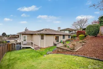 Backyard with open space.