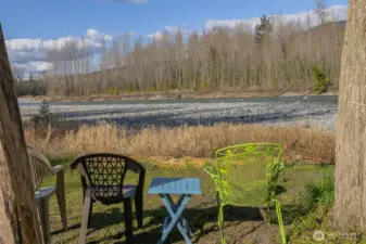 Relax by the river and take in the tranquil natural setting