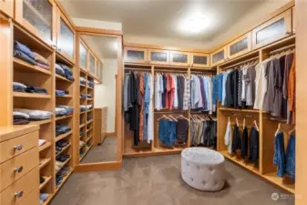 The master closet speaks for itself!