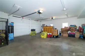 Extra large 2-car attached garage on lower level