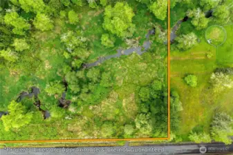Arial Directly Above Property with Lines