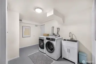 Laundry on lower level