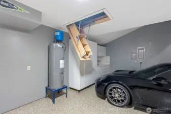 Significant additional attic space and storage.