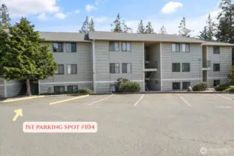 2nd spot is further east down the lot. One close spot one further.