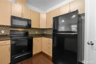 Plenty of storage and prep space in a stylish, functional kitchen layout