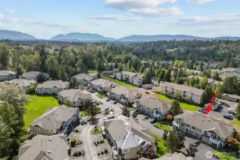 Resort-style amenities including outdoor pool, clubhouse, gym, and walking trails