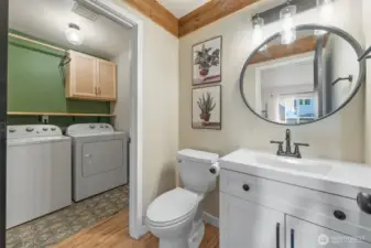 Half Bath and Laundry Room