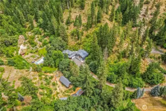 Magnificent setting, with 20-acres, buffered by US Forest Service Land to the east.