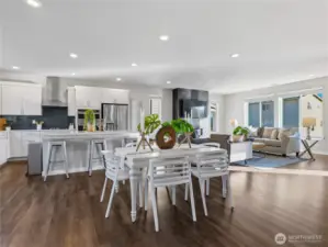 Open living/dining/kitchen