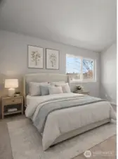 Upstairs bedroom-1 Virtually staged