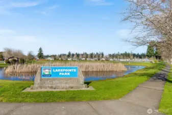 Directly across the street you'll find Lakepoint Park.