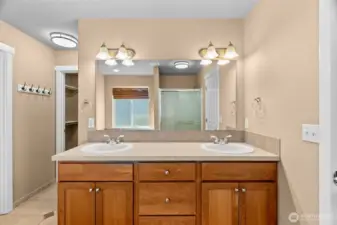 Primary bathroom vanity.