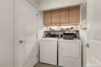 Speed queen washer and dryer.  Never worry about washing your large blankets, these professional grade machines are known for durability and quality.