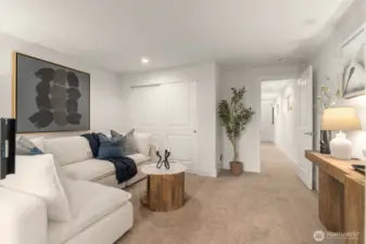 Third bedroom or lounge space. Up to you.  Well laid out to function in many ways. Lots of natural light and privacy.