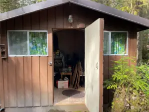 Shed in the back of lot offers plenty of storage space.
