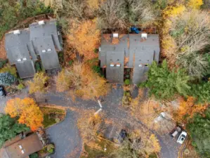 Overhead view of the community. Each unit is an end unit!