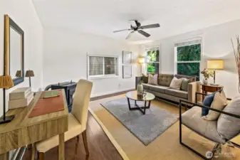 Former garage converted into bonus room.