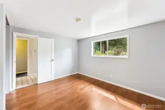 Second bedroom is upstairs, and has direct access to the full bathroom.