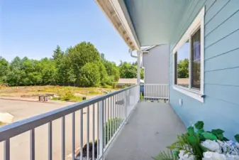 Covered porch.