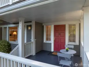 Covered front porch.