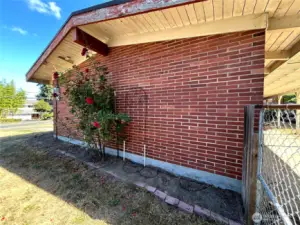 East side of house
