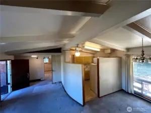 Remove kitchen pony wall, open living space