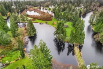 The bridge to the island is next door!