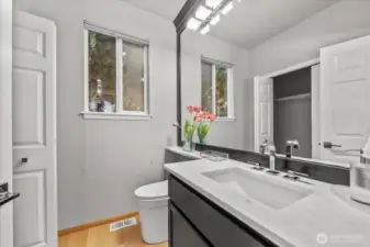 Downstairs quest bath with W/D