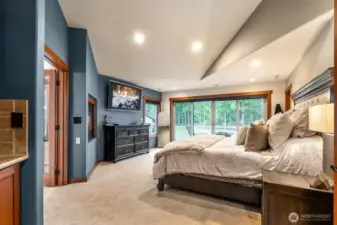 Primary Bedroom with power black out blinds