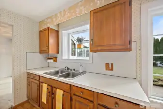 Clean and Simple. Bay Window (Opens for Fresh Air).