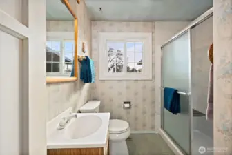 Partially Remodeled (Shower) Bath.