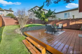 Fully fenced backyard