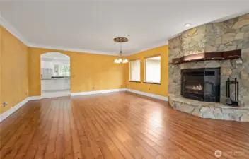 Great Room looking toward Dining area and Kitchen
