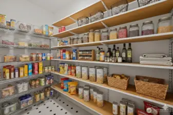 Walk-in Pantry virtually staged