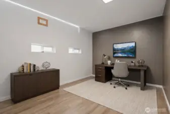 3rd Garage Bay Office converted to Office, virtually staged