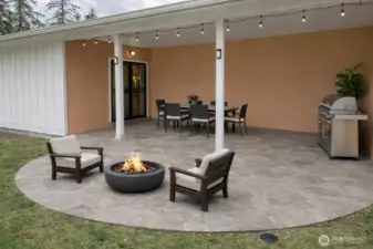 Back Patio virtually staged