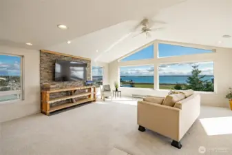 The home has gas forced air heat on the main floor, along with baseboard electric heat. Use either one.