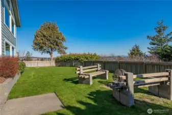 Large yard area that has been professionally taken care of. Irrigation system will be turned on in a few weeks.