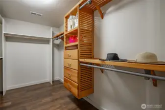 Spacious Primary closet