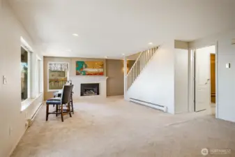 Another view of the garden level room.