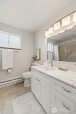 Enjoy the elegant feel of the stylish fixtures.