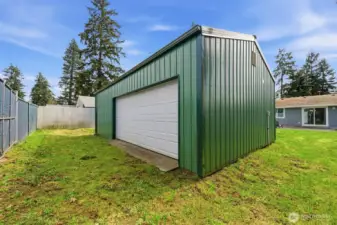 This is the back double door that opens onto the alley access.