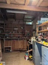 Tool shed work shop area
