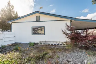 Side yard with fence