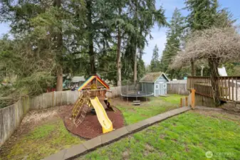 Playset stays and you also get a shed