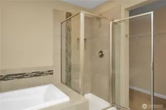 Separate Glassed In Shower