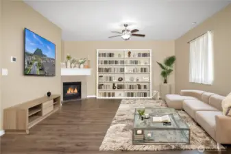 Virtually Staged Living Room