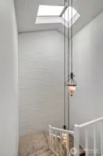 An amazing stairwell that receives lots of natural light beaming in