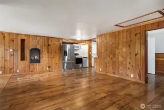 Front door opening up to spacious, open living space.