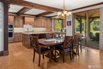 dining area opens to kitchen, living & patio